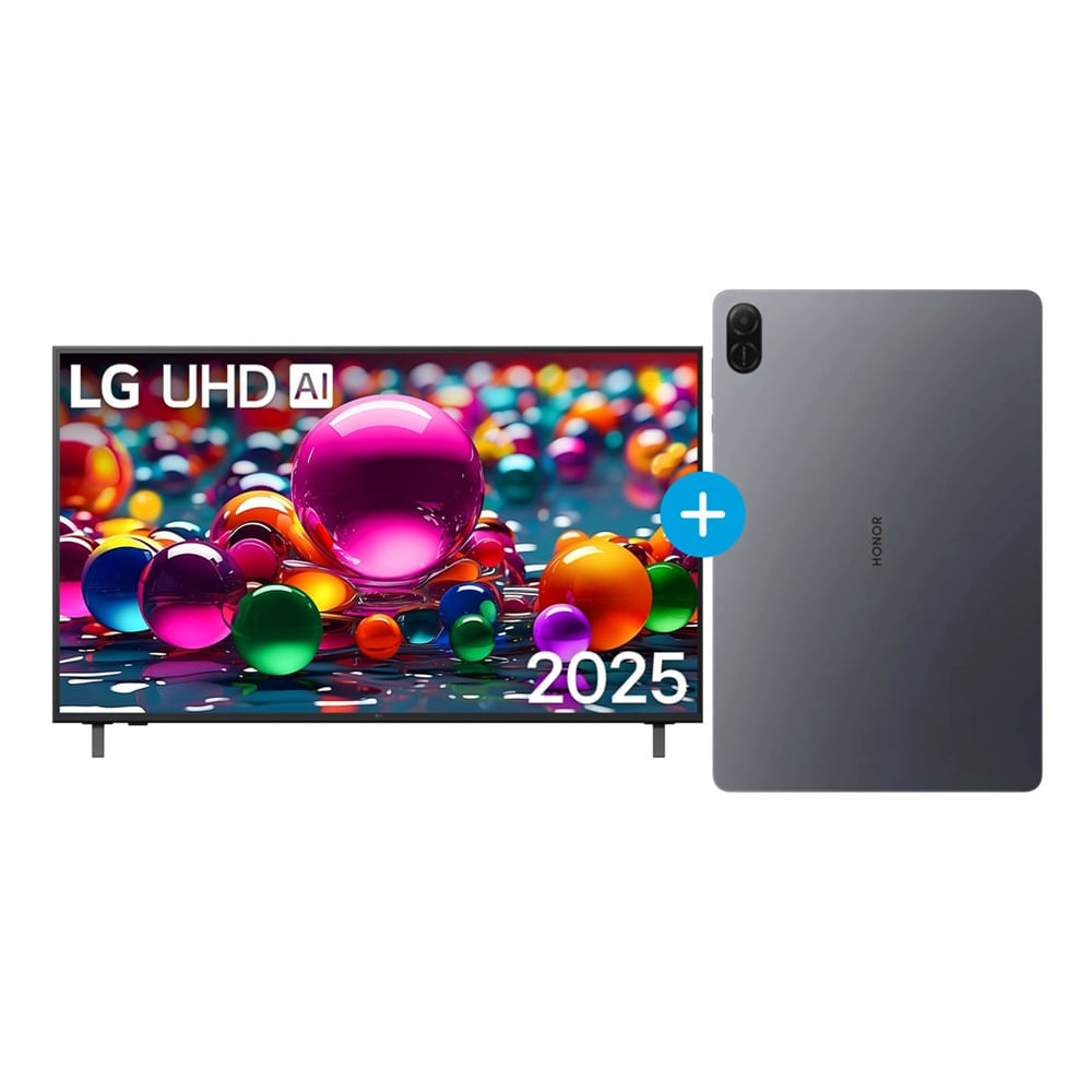 Combo Televisor LG 55"" UHD ThinQ AI y Tablet Honor Pad X8A 11 128GB 4GBs Negro