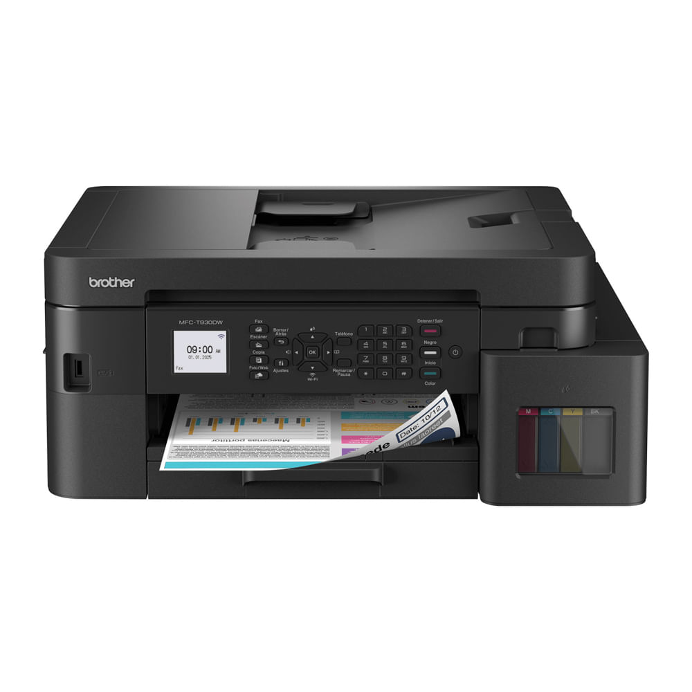 Impresora multifuncional Brother 4 en 1: inyección continua, WiFi, dúplex, ADF y fax