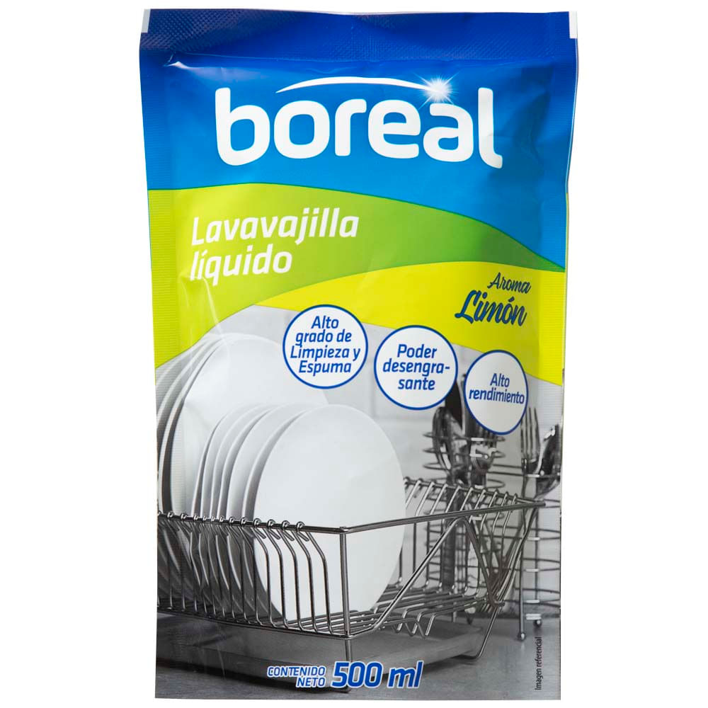 Lavavajilla Líquido BOREAL Limón Doypack 500ml