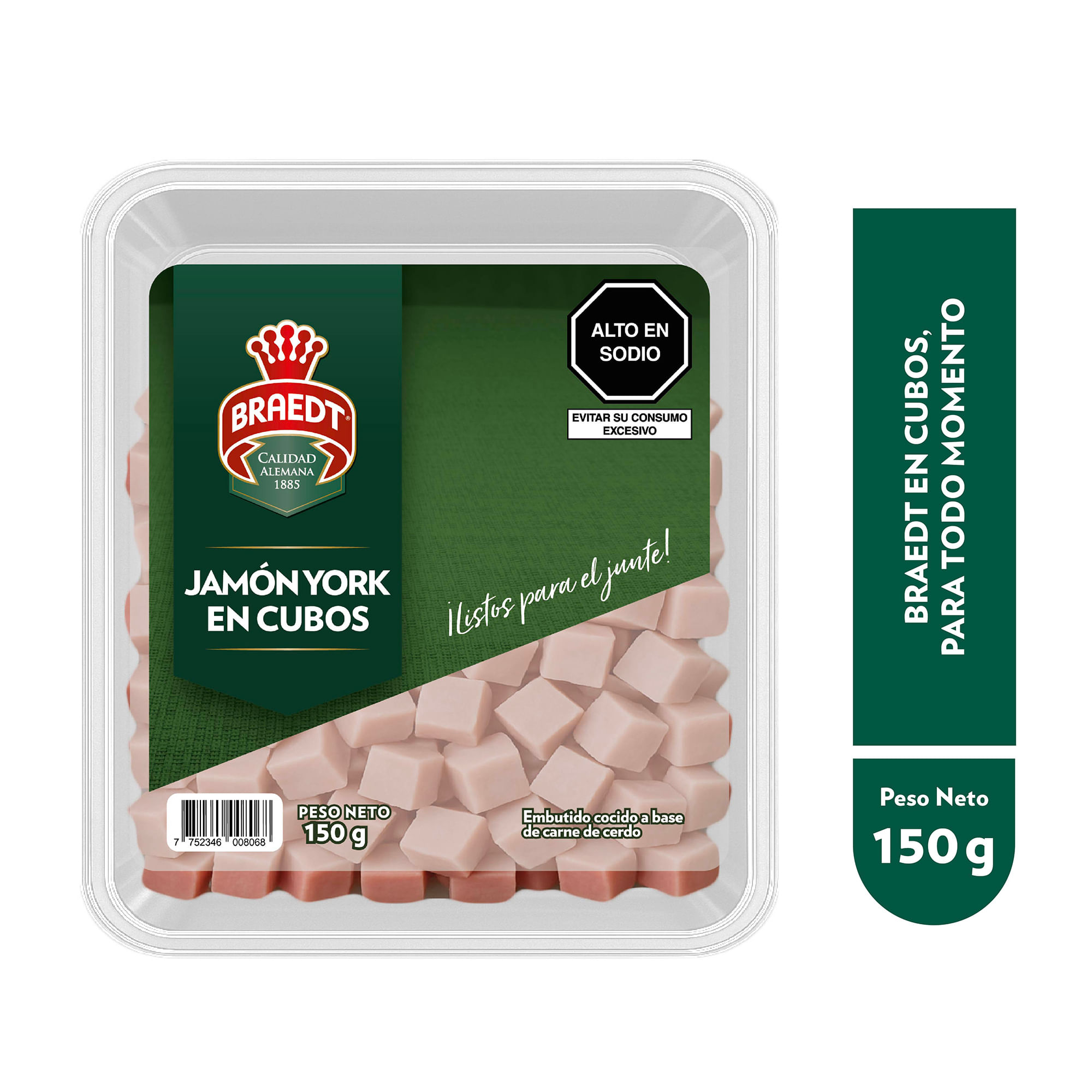 Jamón York en Cubos BRAEDT Bandeja 150g