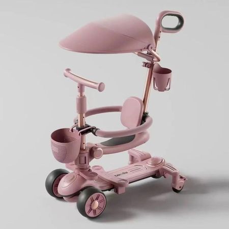 SCOOTER PARA NIÑAS MUSICAL 6 EN 1 ROSADO