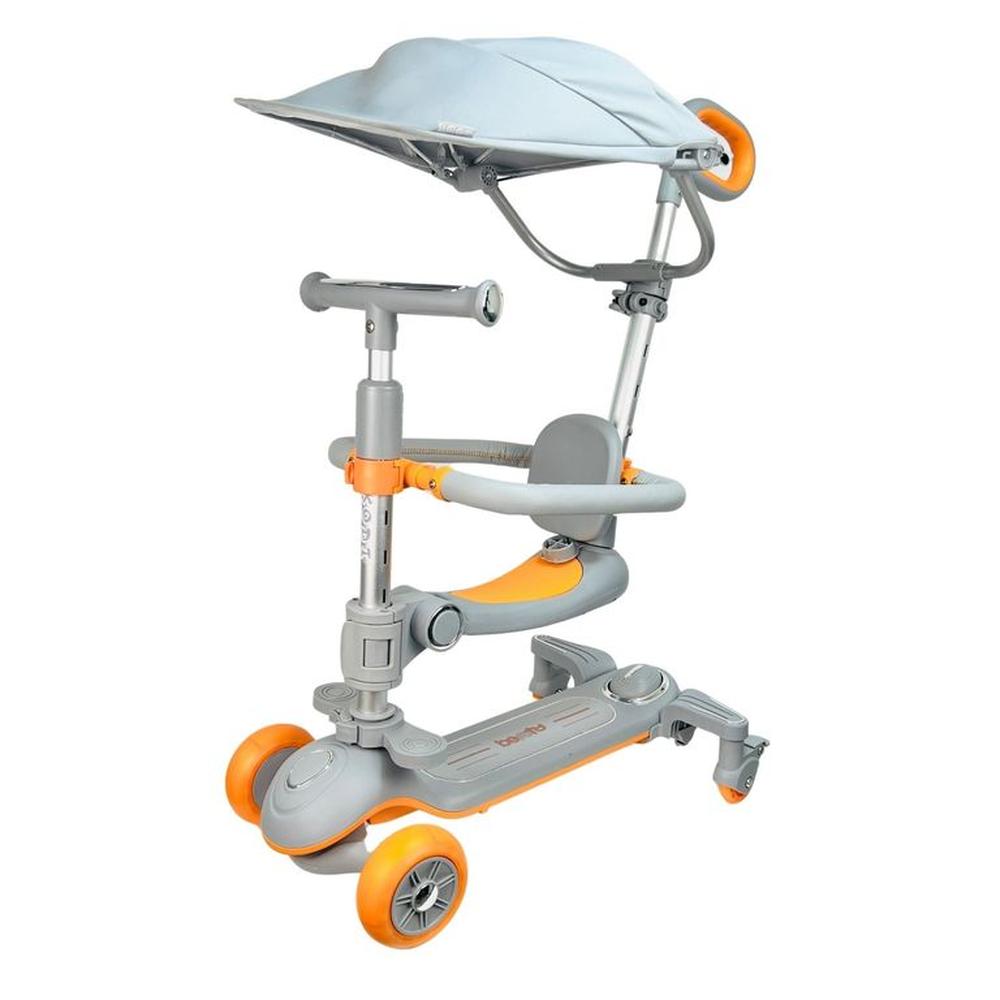 SCOOTER PARA NIÑO KODI 6 EN 1 CON TAPA SOL PLOMO