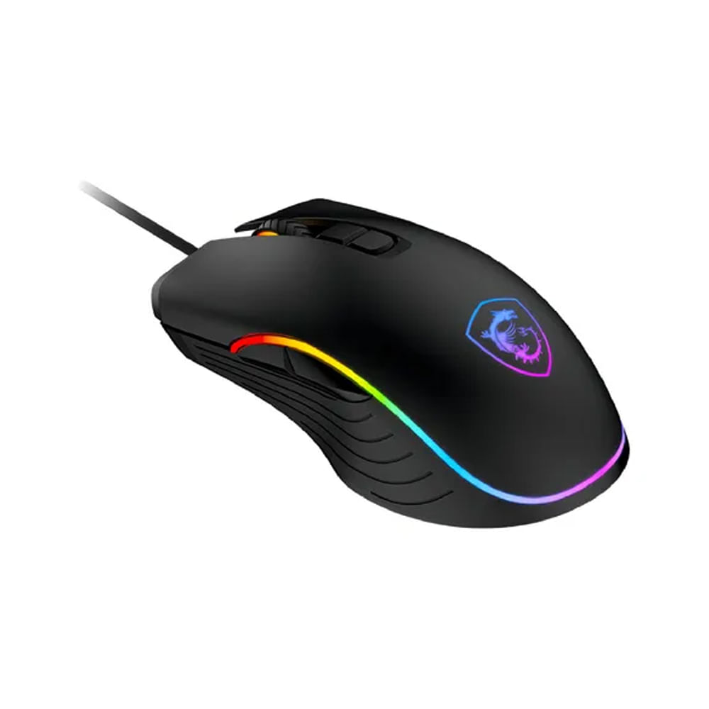 Mouse Gaming MSI Forge GM300 RGB LED, 7200 DPI, diseño ergonómico y retroiluminación dinámica