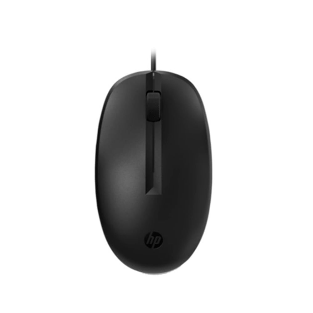 HP 125 Ratón Con Cable Ergonomico - Conectividad USB, Diseño Compacto y Precisión Óptima en Color N