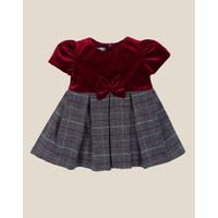VESTIDO PECH PLUSH FALDA CUADROS