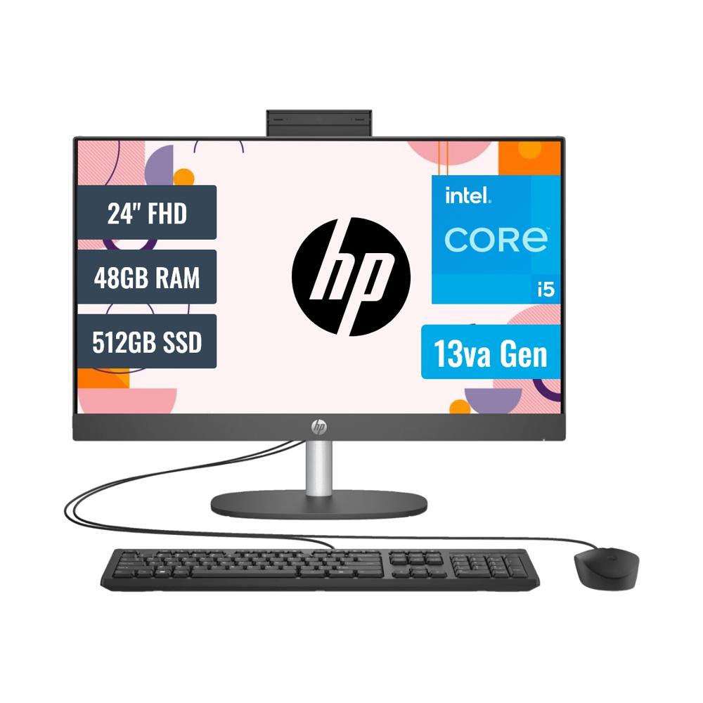 All In One HP Pro one  240 G10 Intel Core i5 1334U 48GB RAM 512GB SSD M.2 24 FHD FreeDOS B88BKAT48G