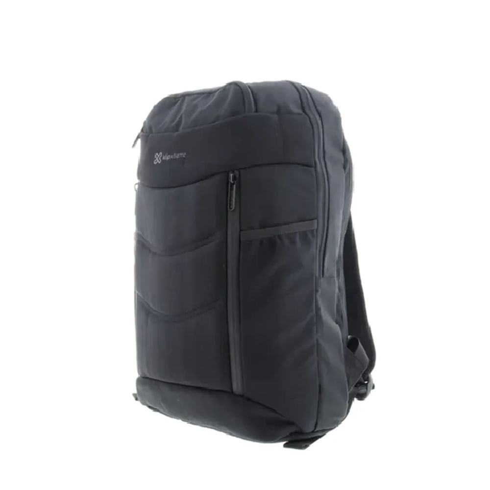 Mochila para portátil Klip Xtreme 16"" en poliéster negro, soporta hasta 18Kg, ideal para viajar y t
