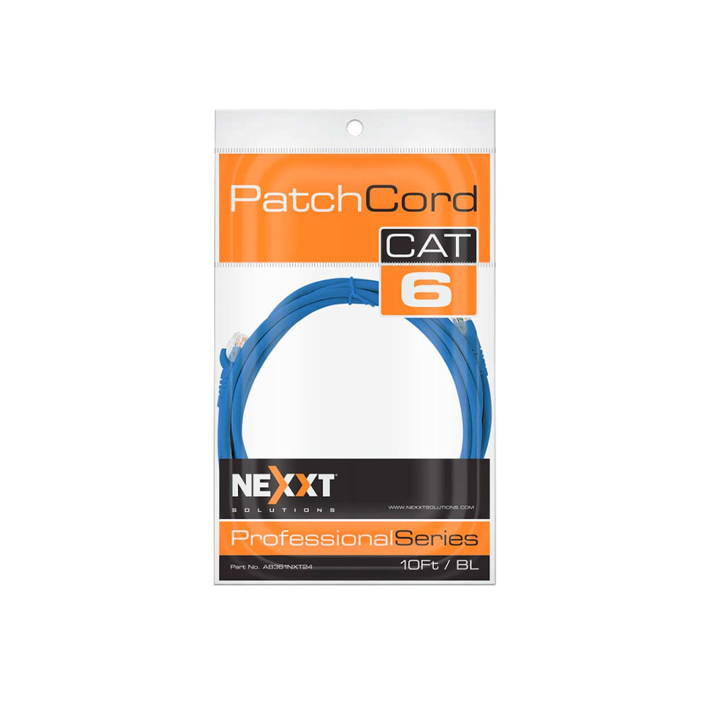 Cable Ethernet Nexxt Cat6 3 pies - Alta velocidad, conectividad confiable y diseño en color negro