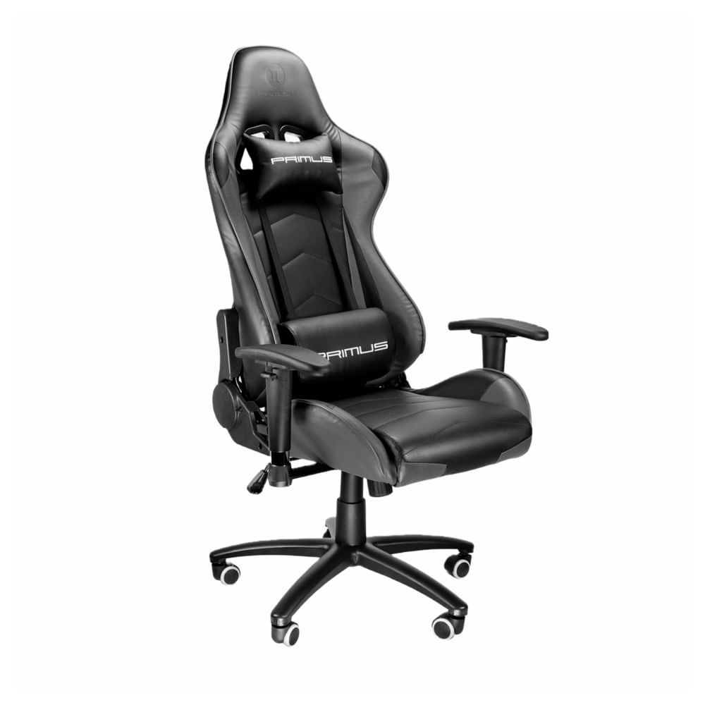 Silla Gaming Primus Negra para Máximo Conforto y Estilo en Tu Estación de Juego