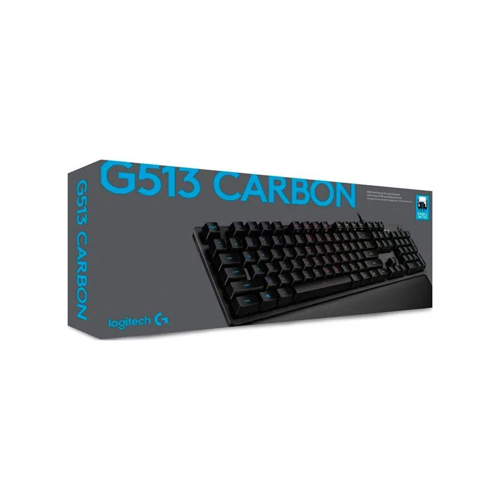 Teclado Gaming Logitech G513 Carbon con Retroiluminación RGB, Diseño Black y Alta Velocidad
