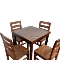Juego Comedor Rústico Nermina 4 Sillas en Marrón  Asombroso Estilo y Comodidad para tu Hogar