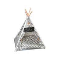 Cama Teepee Para Mascotas Pequeñas Perros Y Gatos Grises