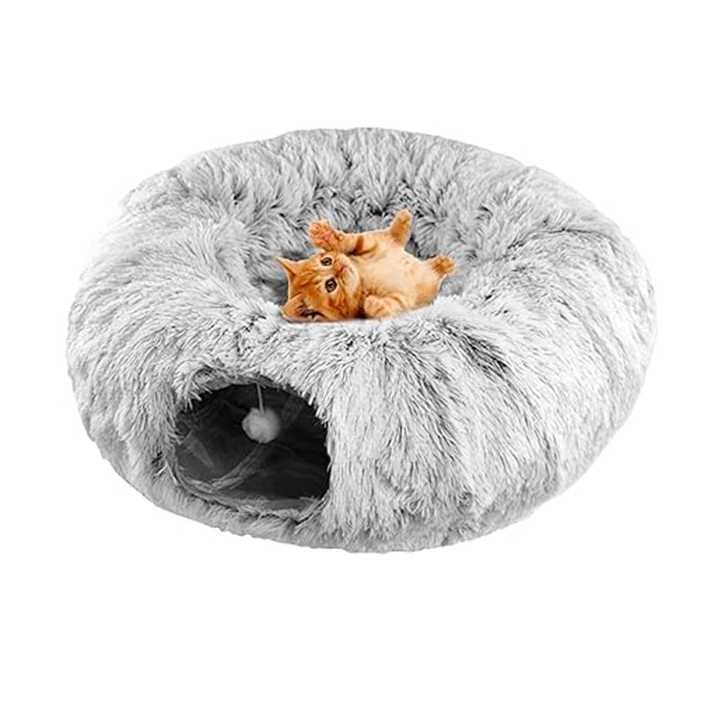 Cama Túnel De Felpa 2 en 1 Para Gatos