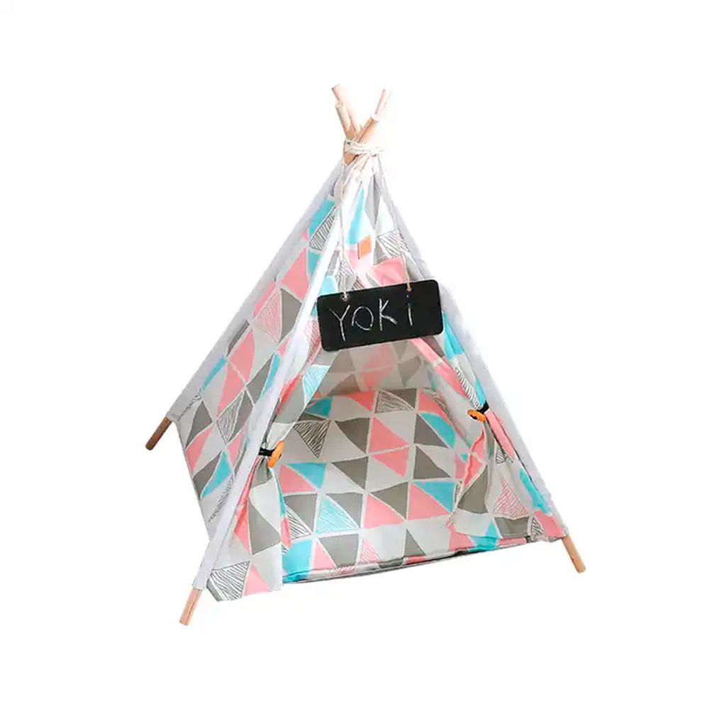 Cama Teepee Para Mascotas Pequeñas Perros Y Gatos Multicolor