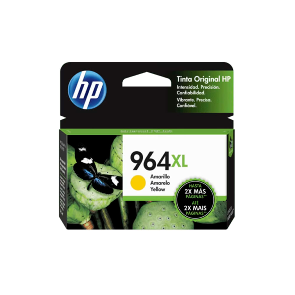 Tinta HP 964XL Amarilla para OJP 9010 - Rinde 1,600 Páginas, Ideal para Impresiones de Calidad