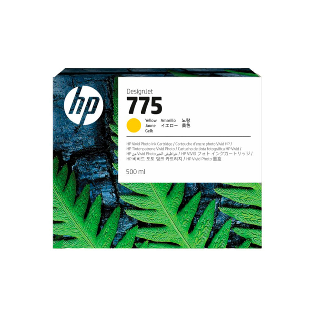 Tinta HP 1XB19A (775) Amarilla 500 ML para Impresoras, Calidad de Color Superior y Alto Rendimiento