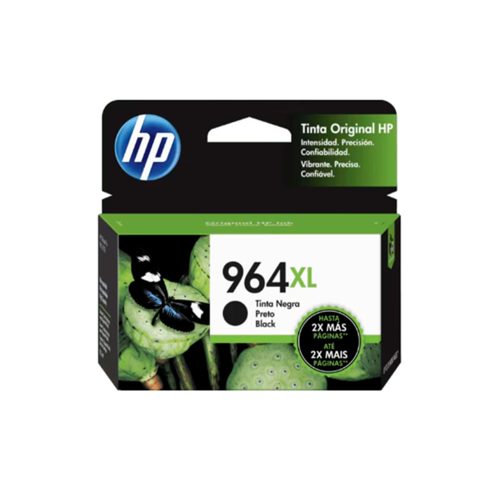Tinta HP 964XL Negra para Impresora OJP 9010 - Rinde Hasta 2,000 Páginas, Alta Calidad de Impresión