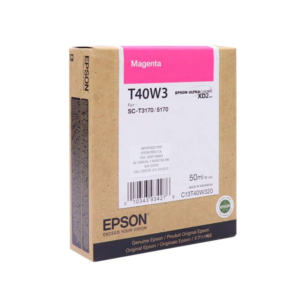 Cartucho de tinta Epson T40W320, UltraChrome XD2, contenido 50ml, color magenta