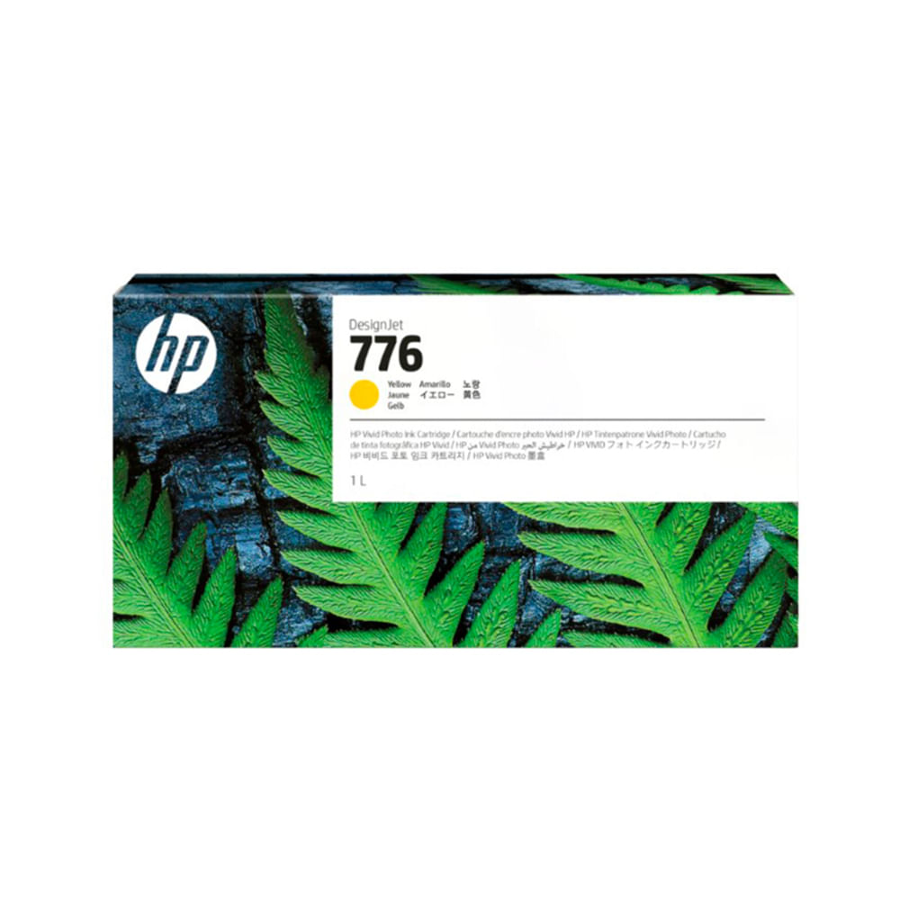 Tinta HP 1LT Amarilla 776 - Compatible y Alta Capacidad para Impresoras HP, Ideal para Profesionale