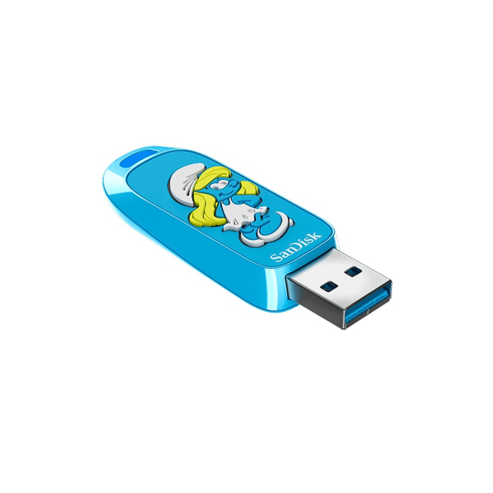 Unidad Flash Sandisk USB SMURFS, 256 GB, USB 3.2 GEN 1,USB-A,