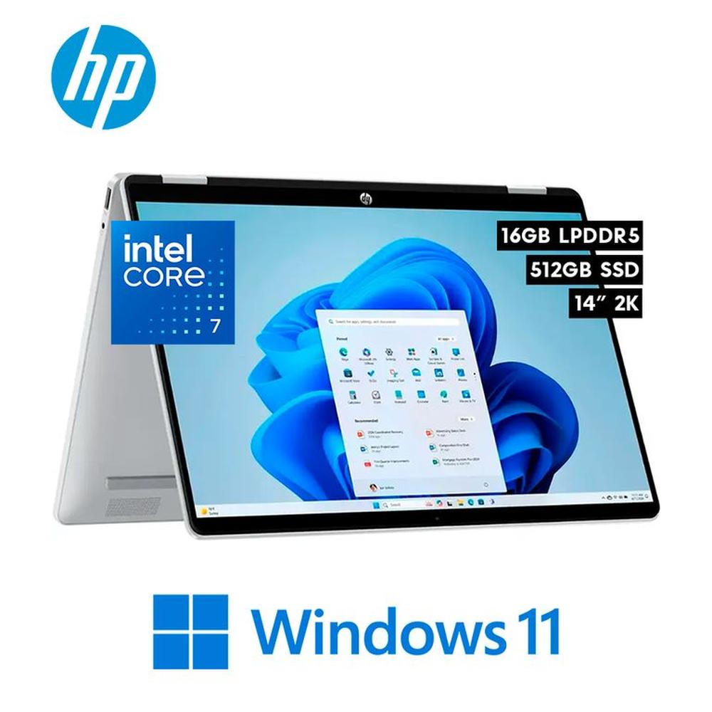 Laptop HP Omnibook 5 Flip 14-FP0023DX - Intel Core 7 150U RAM 16GB Disco 512GB SSD 14? 2K Táctil W11