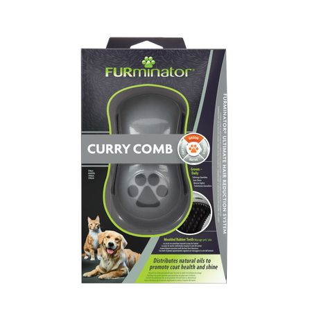 Furminator Curry Comb Cepillo de mano para Perros y Gatos