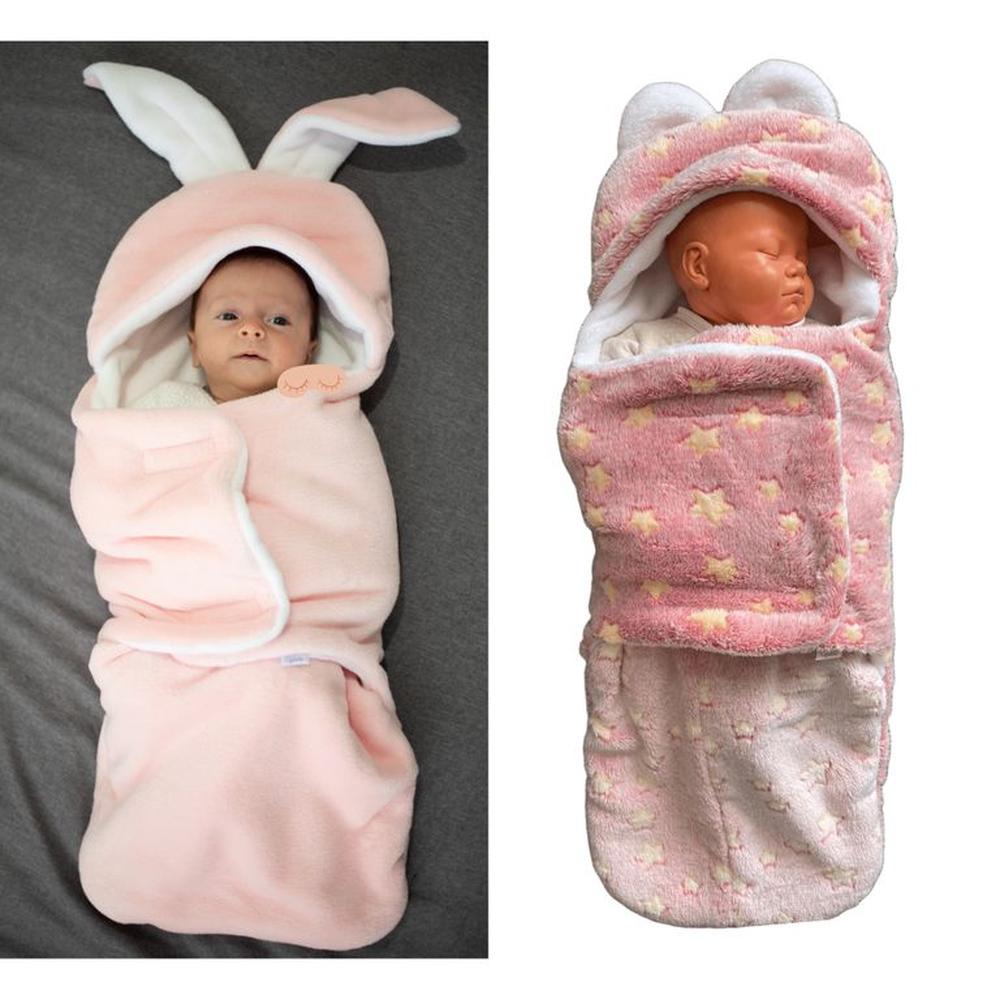 Pack 2 Saquitos de dormir para bebé Melón y Rosa estrellas