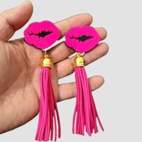Aretes colgantes de acrílico
