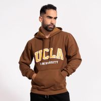 Polera hombre afranelado UCLA marrón café Arcoi
