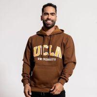 Polera oversize afranelado UCLA marrón café Arcoi
