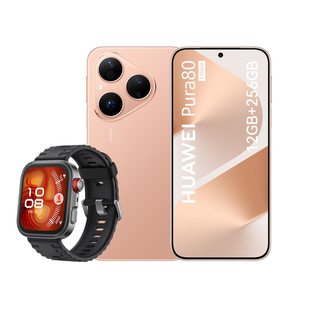 HUAWEI Smartphone Pura 80 12GB+256GB Dorado + Watch Fit 4 Pro