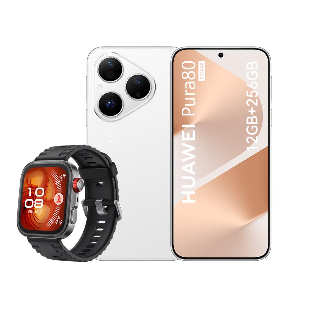 HUAWEI Smartphone Pura 80 12GB+256GB Blanco + Watch Fit 4 Pro