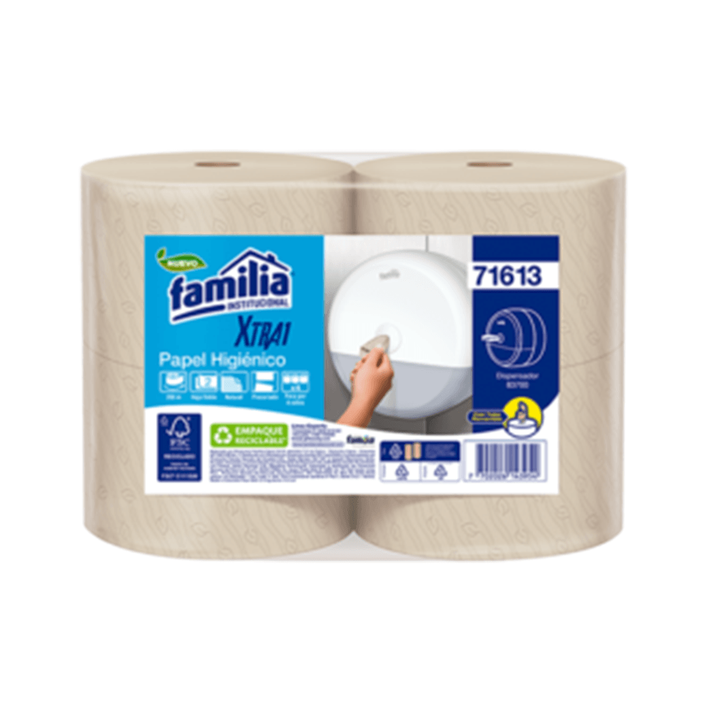 Papel Higienico Xtra1 Crema Paquete 4 Unidades