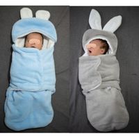 Pack 2 Saquitos de dormir abrigadoras para bebé Gris-Celeste