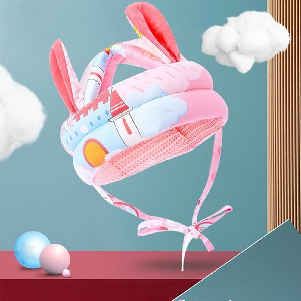 Casco Protector para Bebe con Orejitas Rosado