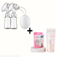 Extractor de Leche Eléctrico Doble  Bolsas Almacenadoras Blanco