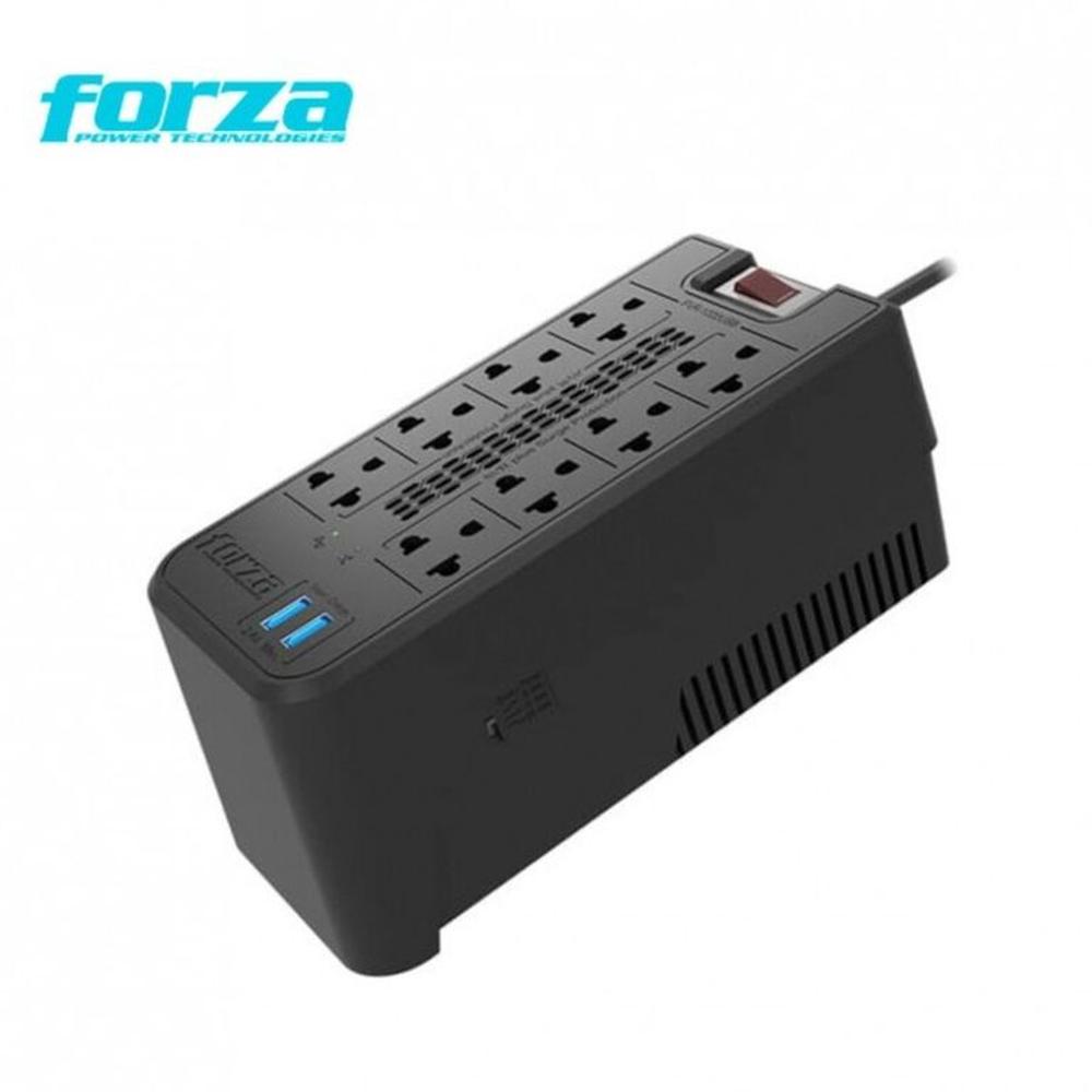 ESTABILIZADOR FORZA 8 TOMAS FVR-1222USB 1200VA