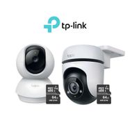 Kit de Cámara de Seguridad 2K Tapo C210 + Tapo C510W + Micro SD 64 gb - Tplink