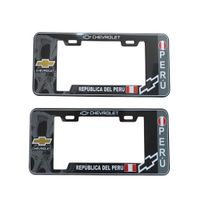 Porta Placa Modelo Europeo Perú Chevrolet Universal Negro