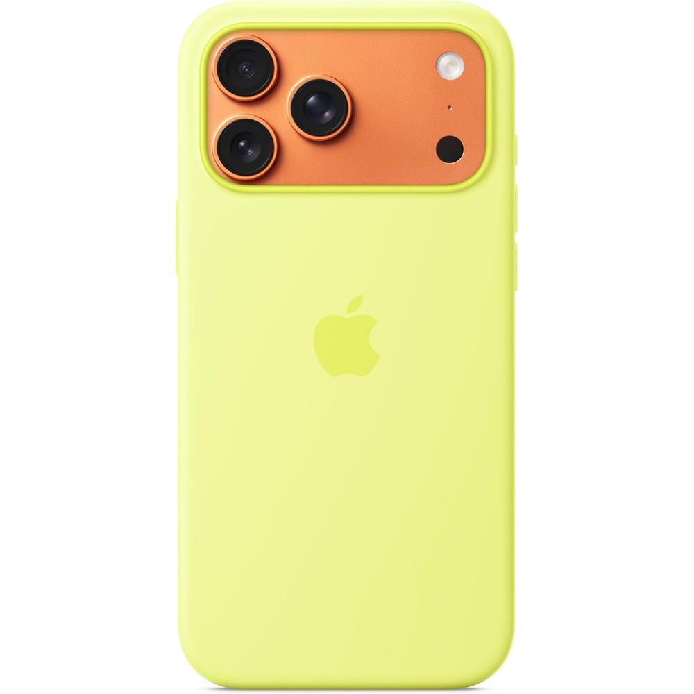 Funda Apple de silicona MagSafe para iPhone 17 Pro Max | Amarillo Neón