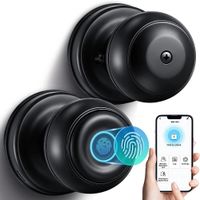 Cerradura Inteligente Smart Chapa Biometrica Pomo Perilla Negro K01