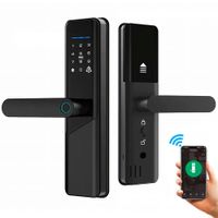 Cerradura Inteligente Smart Chapa Biometrica Digital Wifi Negro X12