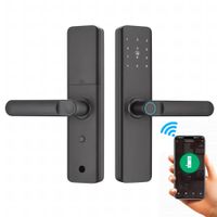 Cerradura Inteligente Smart Chapa Biométrica Digital Wifi Negro K9