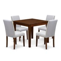 JUEGO DE COMEDOR 4 SILLAS ABRIL GRIS CLARO