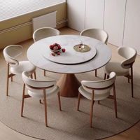 JUEGO DE COMEDOR 6 SILLAS ROBERTA BEIGE CLARO