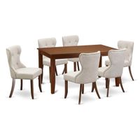 JUEGO DE COMEDOR 6 SILLAS VIOLET BEIGE