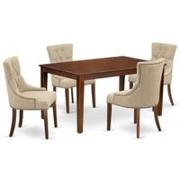 JUEGO DE COMEDOR 4 SILLAS LEONARDO BEIGE CLARO