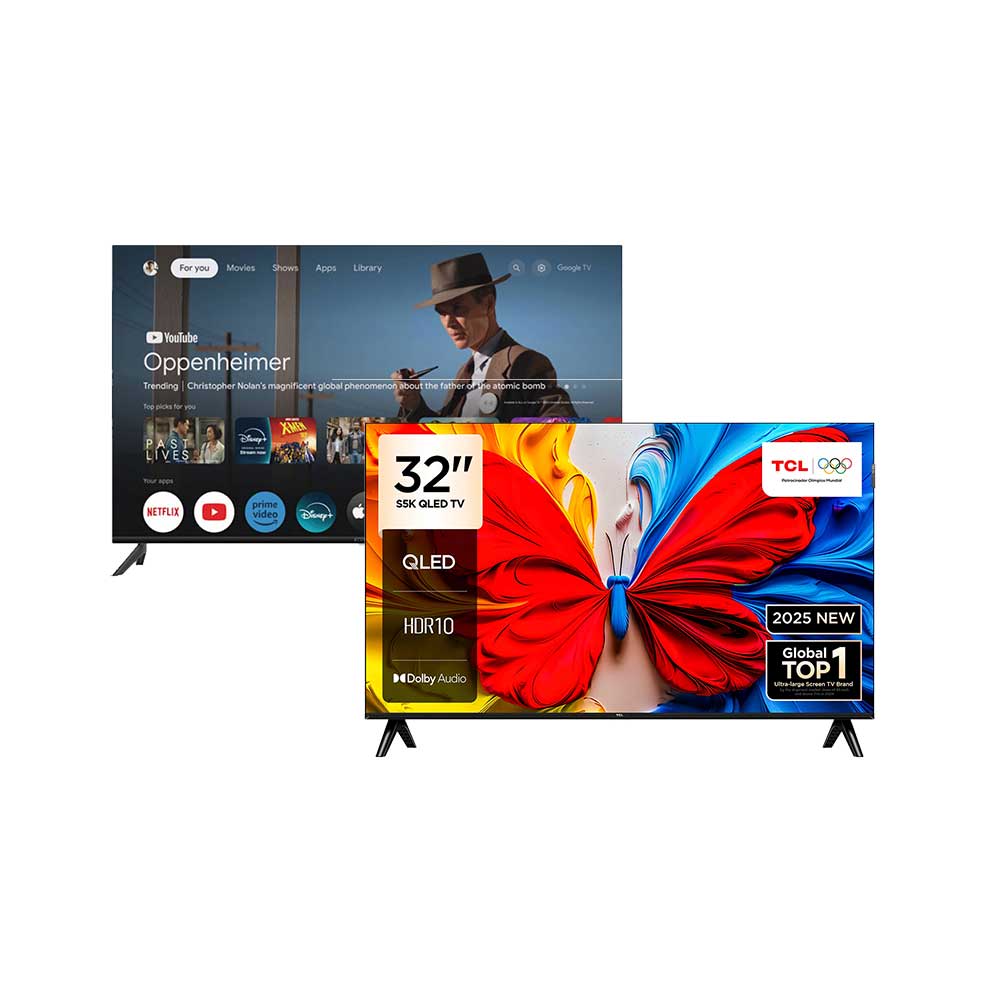 Televisor TCL LED 32"" 32S5K + Televisor BLACKLINE LED 32"" BL32-T3000HD