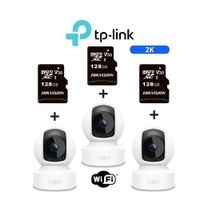 Kit de 3 Cámaras de seguridad Tapo C212 2K WiFiRJ45 + Micro SD 128GB - Tplink