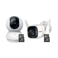 Kit de Cámara de Seguridad Tapo C210 2K + Tapo C310 2K + Micro SD 64 gb - Tplink